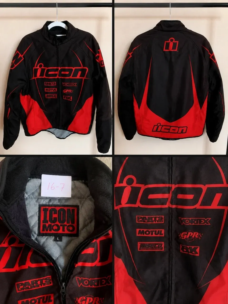 ICON Moto текстильная куртка Арт 16-7 б/у, лот 16-7