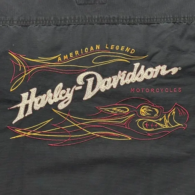 Рубашка Harley Davidson HOG вышивка чёрная XL винтаж